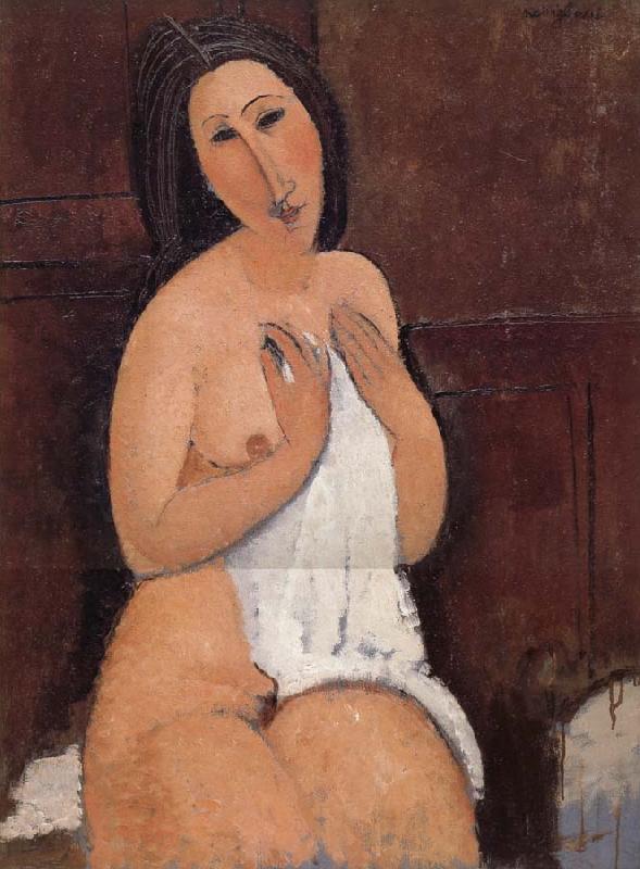 Amedeo Modigliani Nu assis a la chemise oil painting image